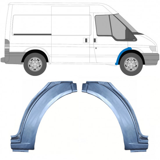 Reperaturka błotnika przedniego do Ford Transit 2000-2013 / Lewa+Prawa / Zestaw 10388