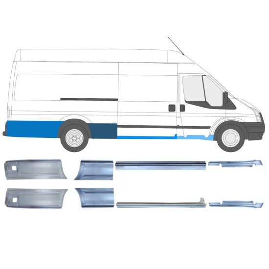 Zestaw reperaturek do Ford Transit 2000-2013 / Lewa+Prawa / 14685