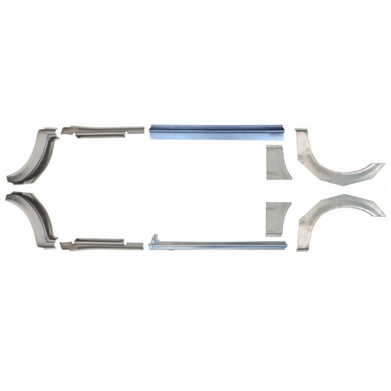 Reperaturka progu + błotnika tylnego do Ford Transit 2000-2013 / Zestaw 12676