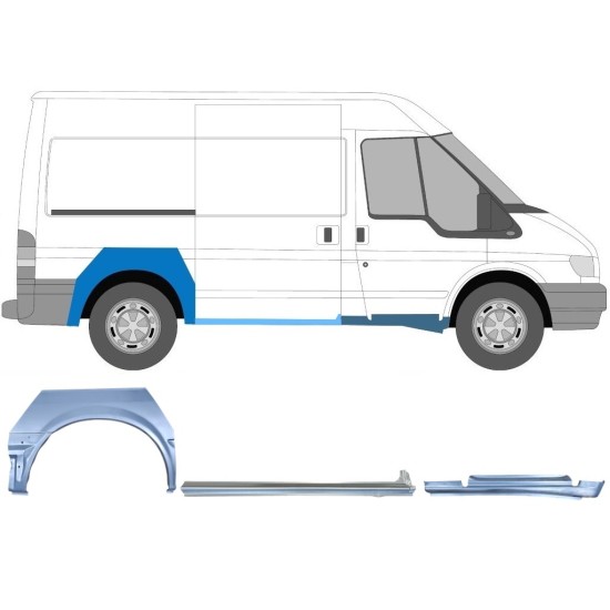 Zestaw reperaturek do Ford Transit 2000-2013  / SWB / Prawa /  12432