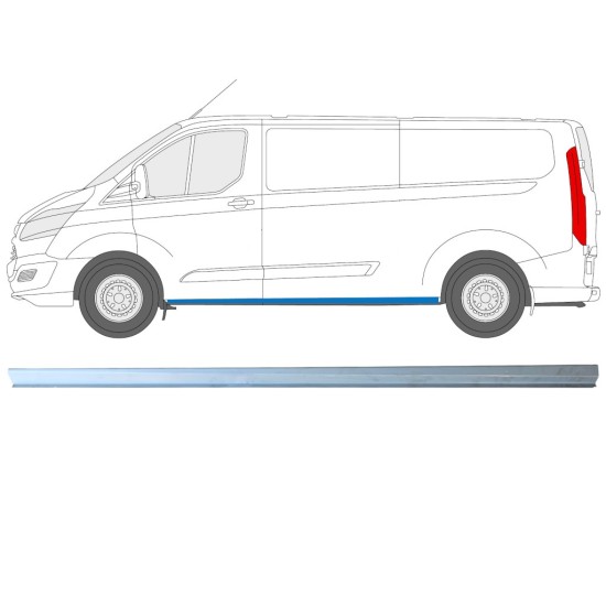 Reperaturka progu część dolna do Ford Transit Custom 2013-2023 / Lewa 16895