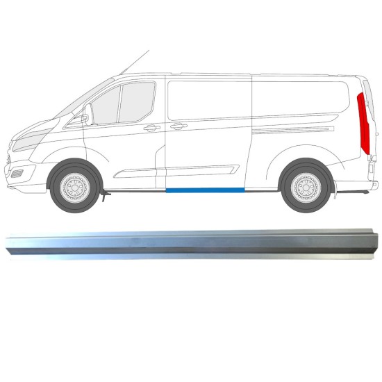 Reperaturka progu drzwi przesuwnych do Ford Transit Custom 2013-2023 / Lewa 16897