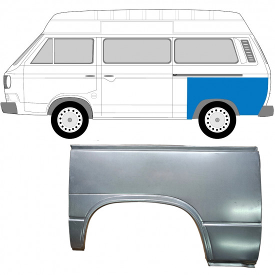 VW T3 1979-1992 REPERATURKA BŁOTNIKA TYLNEGO / LEWA STRONA