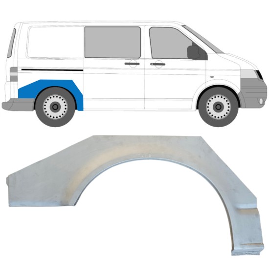 Reperaturka błotnika tylnego do Volkswagen Transporter T5 2003-2015 / Prawa 14762 Reperaturka błotnika tylnego do Volkswagen Transporter T5 2003-2015 / Prawa 14762