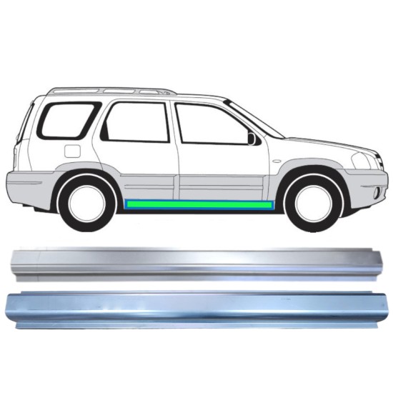 Reperaturka progu + reperaturka progu wewnętrzna do Mazda Tribute 2001-2008 / Lewa = Prawa (symetryczny) 15598