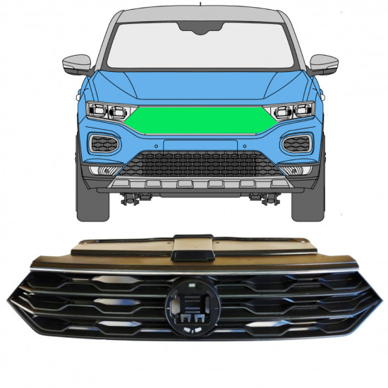 Grill do Volkswagen T-roc 2017- 7556