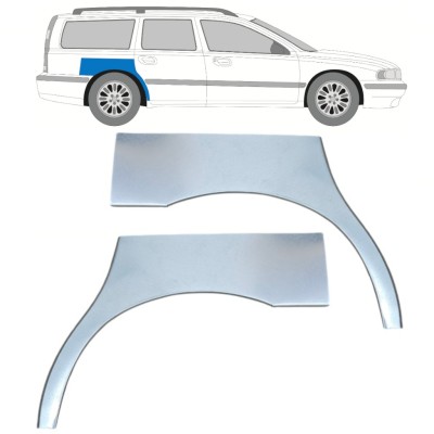 Reperaturka błotnika tylnego do Volvo S70 V70 2000-2007 / Lewa+Prawa / Zestaw 17213