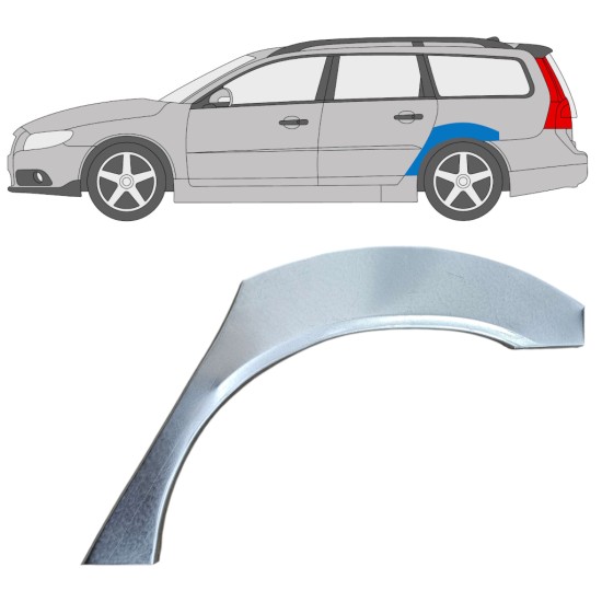 Reperaturka błotnika tylnego do Volvo V70 2007-2016 / Lewa 17215