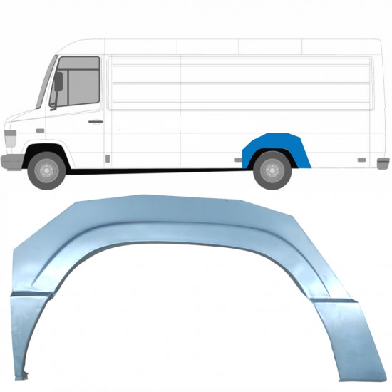 Reperaturka błotnika tylnego do Mercedes Vario 1996- / Lewa /  5609