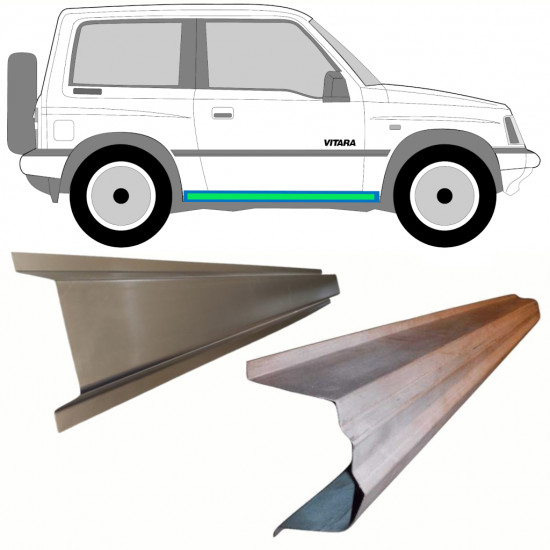 Reperaturka progu wewnętrzna + zewnętrzna do Suzuki Vitara 1988-1998 / Lewa = Prawa (symetryczny) / Zestaw 8593