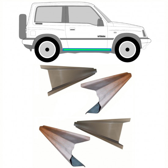 Reperaturka progu wewnętrzna + zewnętrzna do Suzuki Vitara 1988-1998 / Lewa = Prawa (symetryczny) / Zestaw 10310