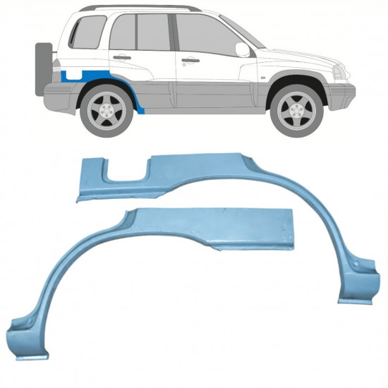 Reperaturka błotnika tylnego do Suzuki Grand Vitara 1997-2005 / Zestaw 11227