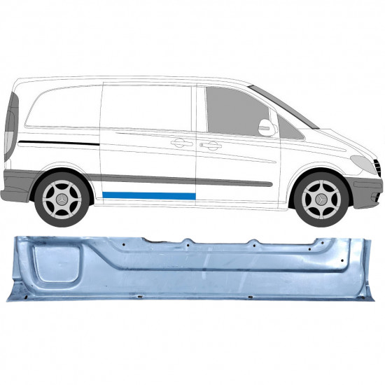 MERCEDES VITO 2003-2014 DRZWIOWY PRZESUWNE PANEL WEWNĘTRZNY / PRAWA STRONA