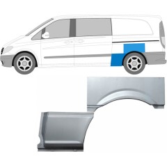 Reperaturka błotnika tylnego do Mercedes Vito W639 2003-2014 / Lewa / Zestaw 9276