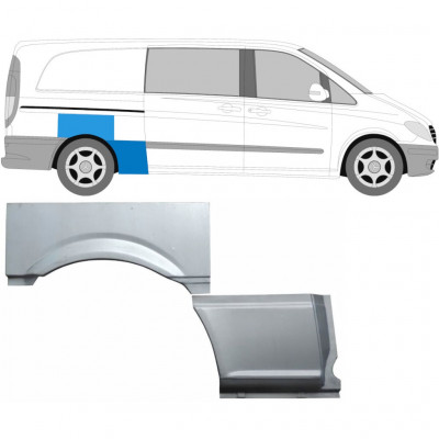 Reperaturka błotnika tylnego do Mercedes Vito 2003-2010 / Prawa / Zestaw 9275