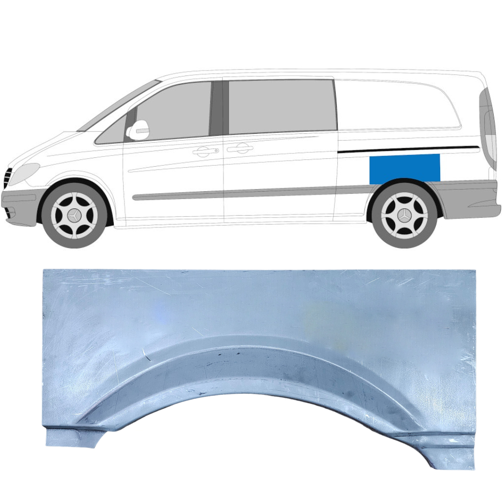 Reperaturka błotnika tylnego do Mercedes Vito 2003-2010 / Lewa 5182