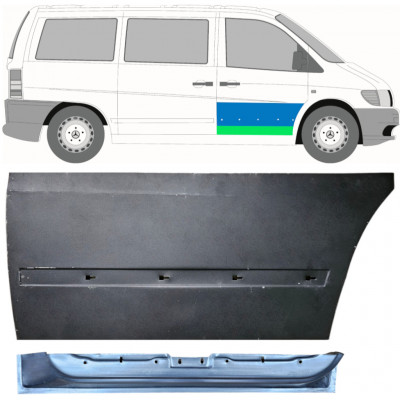 MERCEDES VITO 1996-2003 PRZÓD DRZWI WEWNĘTRZNY + ZEWNĘTRZNY PANEL NAPRAWCZY / ZESTAW / PRAWA STRONA