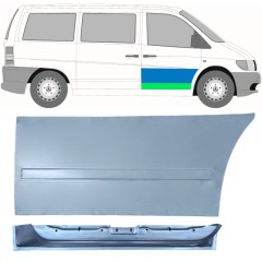 Reperaturka drzwi przednich wewnętrzna + zewnętrzna do Mercedes Vito I W638 1996-2003 / Prawa / Zestaw 12016