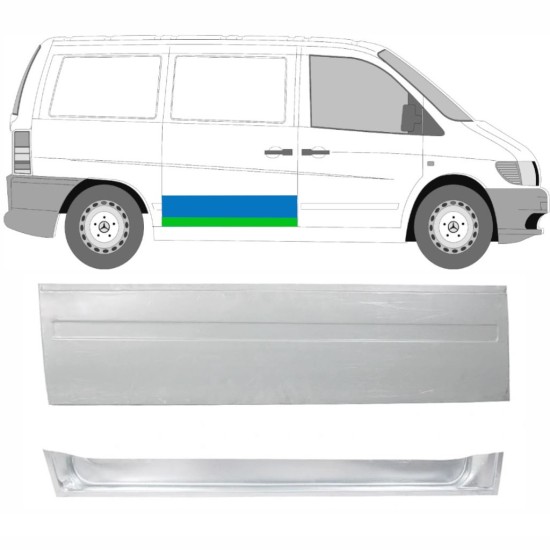 Reperaturka drzwi przesuwnych wewnętrzna + zewnętrzna do Mercedes Vito I W638 1996-2003 / Prawa / Zestaw 16175