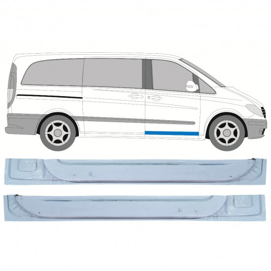 MERCEDES VITO 2003-2014 DRZWIOWY PRZÓD WEWNĘTRZNY PANEL NAPRAWCZY / ZESTAW