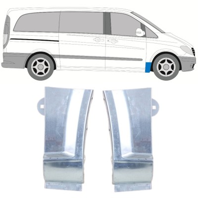 Reperaturka błotnika przedniego do Mercedes Vito W639 2003-2014 / Lewa+Prawa / Zestaw 16811