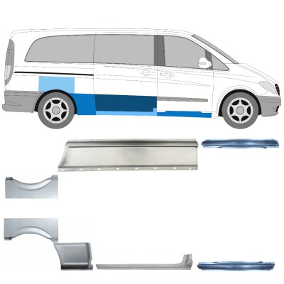 Zestaw reperaturek do Mercedes Vito W639 2003-2014 / Lewa+Prawa / 14787
