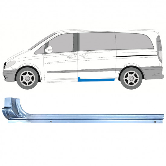 Reperaturka progu drzwi przesuwnych do Mercedes Vito 2003-2014 / Lewa 11871