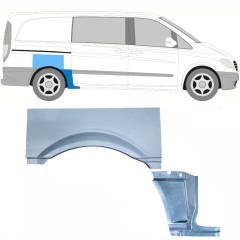 Reperaturka błotnika tylnego do Mercedes Vito W639 2003-2014 / Prawa / Zestaw 11866