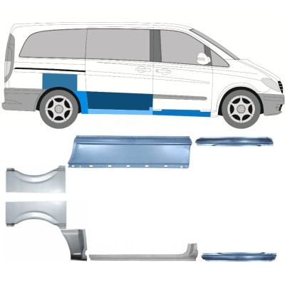 Zestaw reperaturek do Mercedes Vito W639 2003-2014 / Lewa+Prawa / 14790
