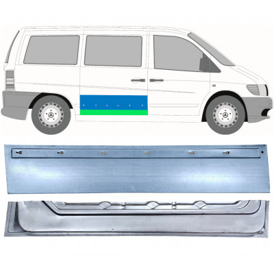 MERCEDES VITO 1996-2003 DRZWIOWY PRZESUWNE / WEWNĘTRZNY + ZEWNĘTRZNY PANEL NAPRAWCZY / ZESTAW / PRAWA STRONA