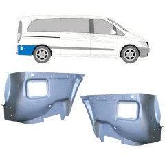 Reperaturka błotnika tylnego wewnętrzna do Mercedes Vito W639 2003-2014 / Lewa+Prawa / Zestaw 11644