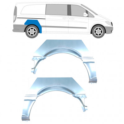 Reperaturka błotnika tylnego do Mercedes Vito 2003-2010 / Lewa+Prawa / Zestaw 9462