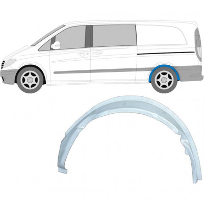 Reperaturka błotnika tylnego wewnętrzna do Mercedes Vito 2003-2010 / Lewa 6805