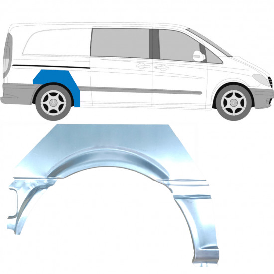 MERCEDES VITO 2003-2010 REPERATURKA BŁOTNIKA TYLNEGO / PRAWA STRONA