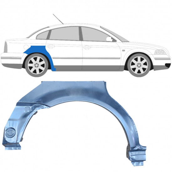 VW PASSAT B5 1996-2005 REPERATURKA BŁOTNIKA TYLNEGO / PRAWA STRONA