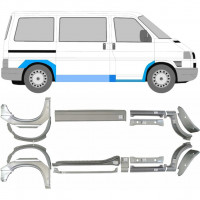 Reperaturka progu + błotnika przedniego + błotnika tylnego do VW Transporter T4 1990-  / SWB / MWB / Zestaw 7147