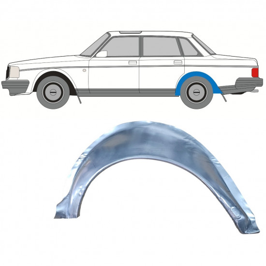 Wewnętrzny reperaturka błotnika tylnego for Volvo 240 1975-1993 / Lewa strona 12780