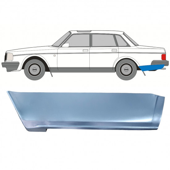 Reperaturka błotnika tylnego for Volvo 240 1975-1978 / Lewa strona 12784