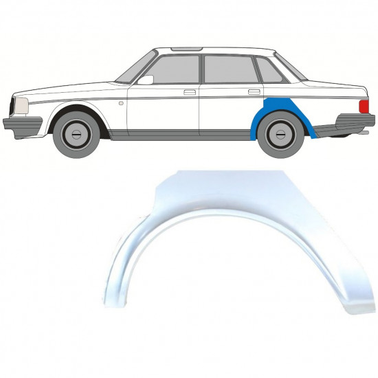 VOLVO 240 1979-1993 REPERATURKA BŁOTNIKA TYLNEGO / LEWA STRONA