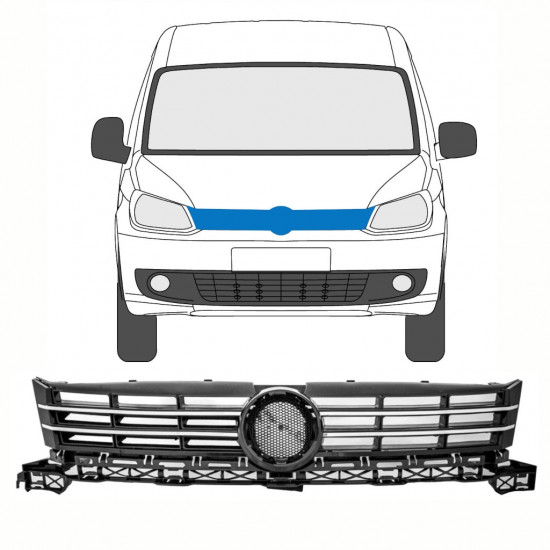 VOLKSWAGEN CADDY 2010-2015 GRILL CHROM