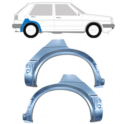 Reperaturka błotnika tylnego do VW Golf 2 1982- / Lewa+Prawa / Zestaw 9679