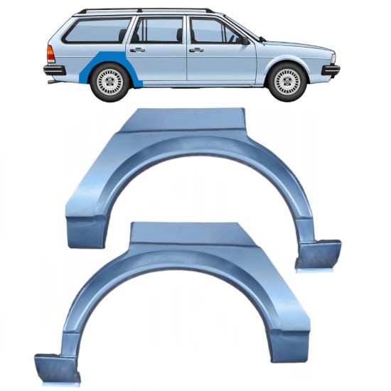 Reperaturka błotnika tylnego do Volkswagen Passat B2 1980-1988 / Lewa+Prawa / COMBI / Zestaw 9605