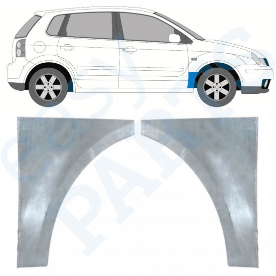 Reperaturka błotnika przedniego do VW Polo 2001-2009 / Lewa+Prawa / Zestaw 9733