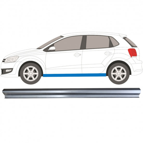 Reperaturka progu do Volkswagen Polo 2009-2017 / Lewa 12909