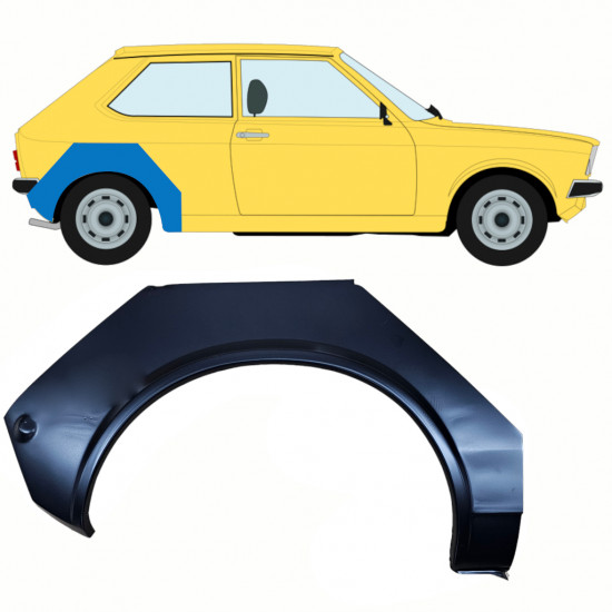 Reperaturka błotnika tylnego do Audi 50 1974-1978 / Prawa 8800