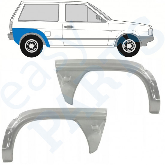 Reperaturka błotnika tylnego do VW Polo 1981-1984 / Lewa+Prawa / Zestaw 10462