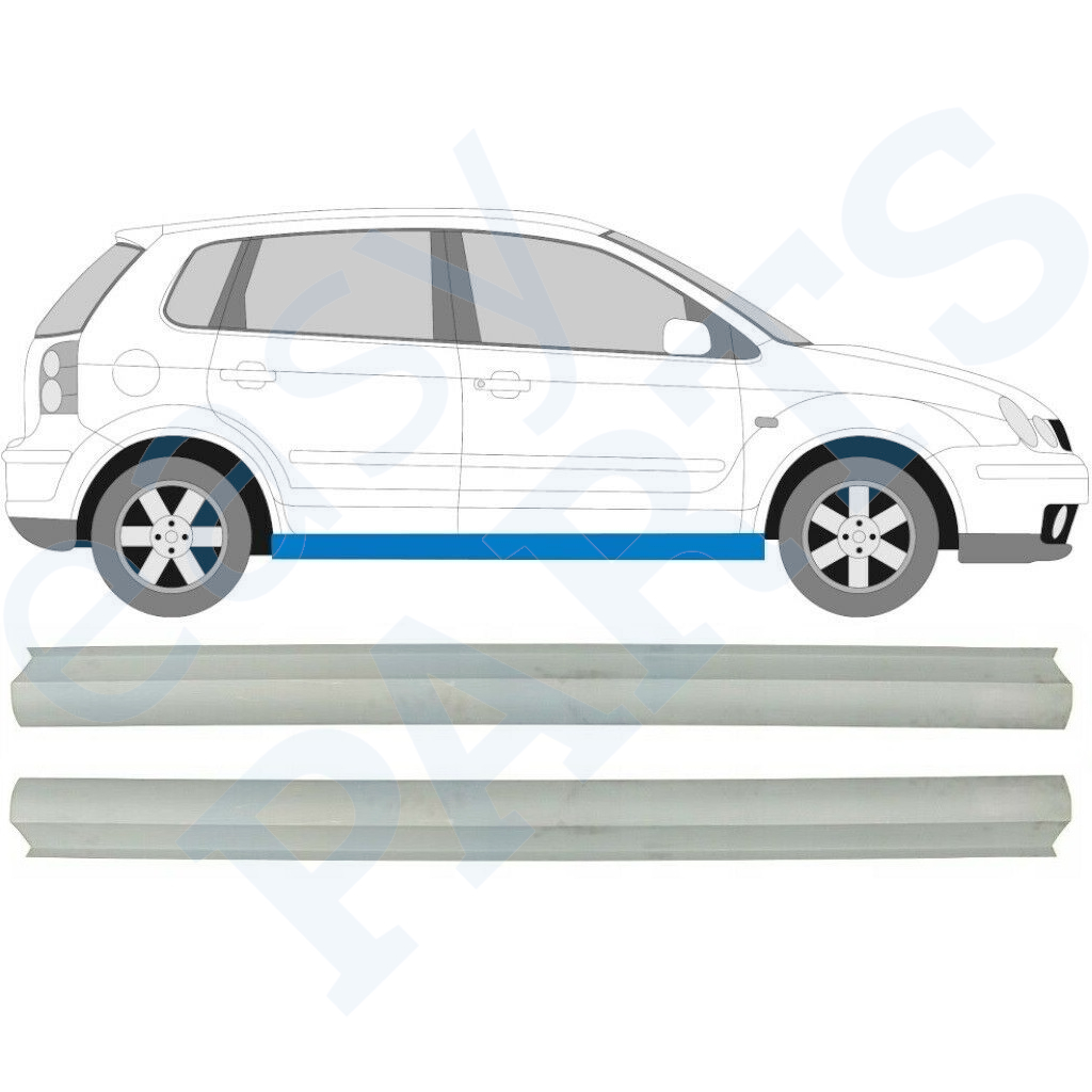 Reperaturka Progu Do Vw Polo 2001-2009 / Lewa = Prawa (Symetryczny) / Zestaw 10491
