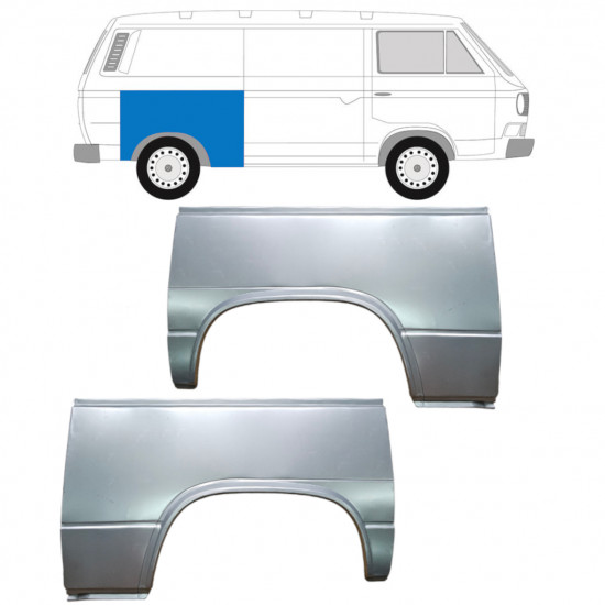 Reperaturka błotnika tylnego do VW Transporter T3 1979-1992 / Lewa+Prawa / Zestaw 9587