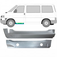 Reperaturka progu przedniego wewnętrzna + zewnętrzna do VW Transporter T4 1990-2003 / Lewa / Zestaw 9906