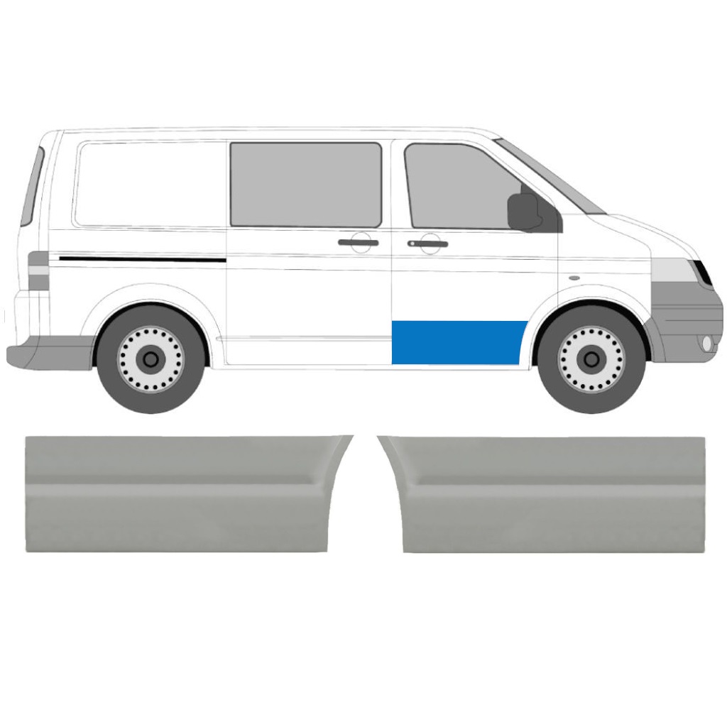 VW T5 2003-2015 POSZYCIE DRZWI PRZEDNICH / ZESTAW